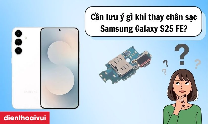 Cần lưu &yacute; g&igrave; khi thay ch&acirc;n sạc Samsung Galaxy S25 FE?