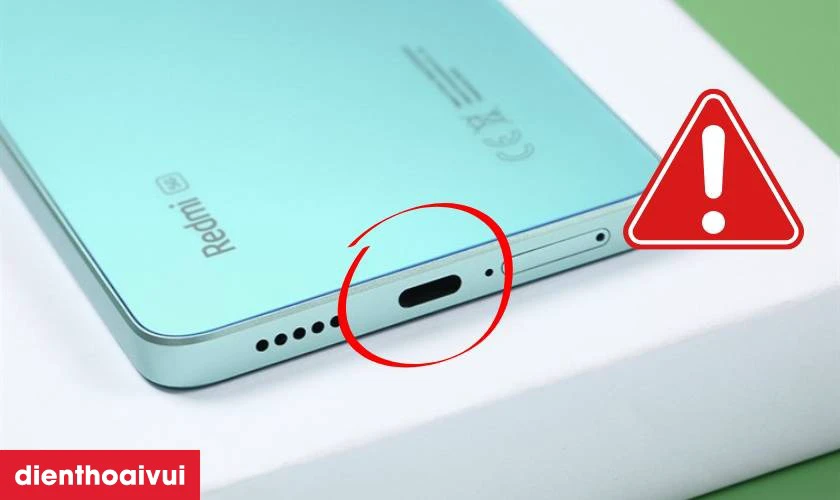 Nguy&ecirc;n nh&acirc;n ch&acirc;n sạc Xiaomi Redmi Note 13 Pro 5G sạc kh&ocirc;ng v&agrave;o pin?