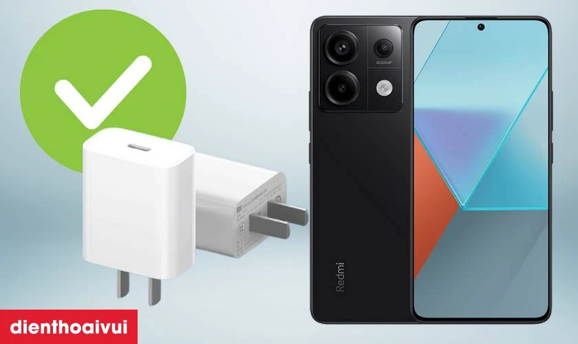Hướng dẫn c&aacute;ch sạc điện thoại Xiaomi Redmi Note 13 Pro 5G an to&agrave;n
