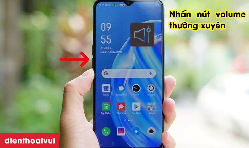 Nhấn liên tục có thể làm đứt dây cáp volume