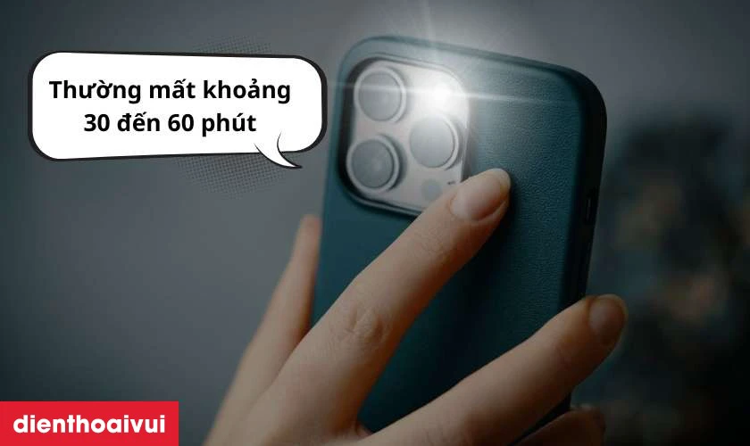 Thay đ&egrave;n flash iPhone 14 Pro mất bao l&acirc;u?