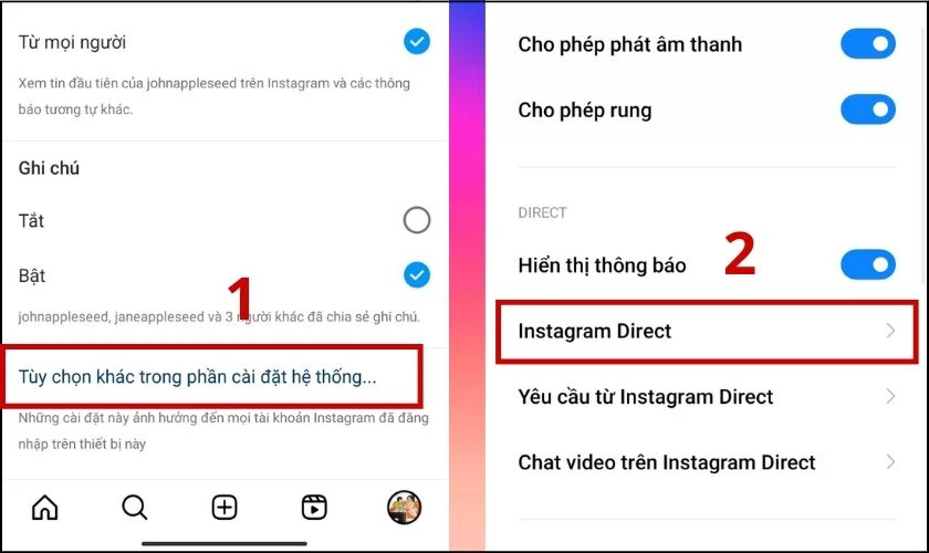 Cách thay đổi âm thanh thông báo Instagram trên Android 
