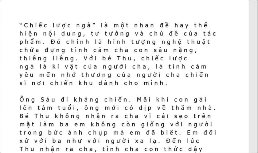 Kết quả khi thay đổi khoảng cách giữa các chữ