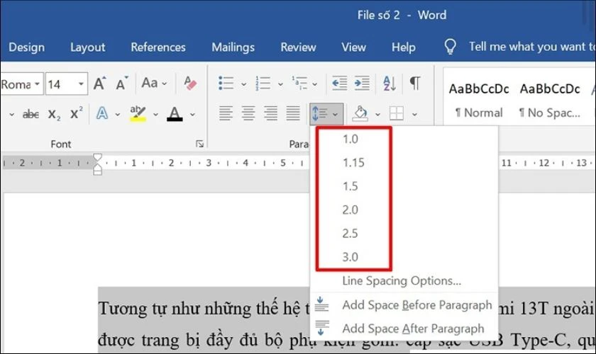 Thay đổi khoảng cách dòng trong Word: Hướng dẫn nhanh