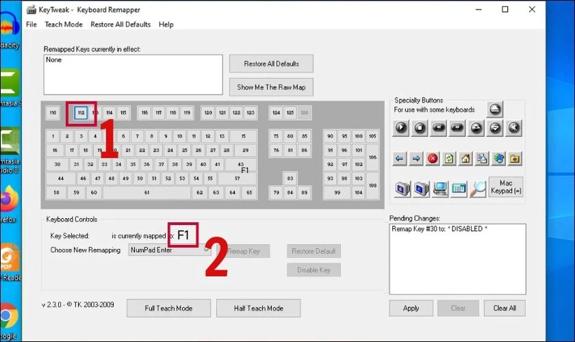 Cách sử dụng phần mềm KeyTweak thay đổi ký tự bố cục trên bàn phím laptop