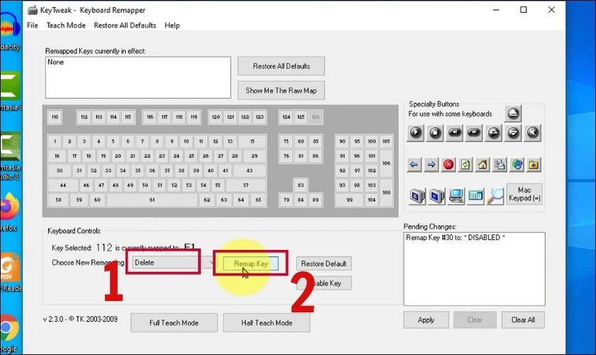 Nhấn chọn nút Remap Key