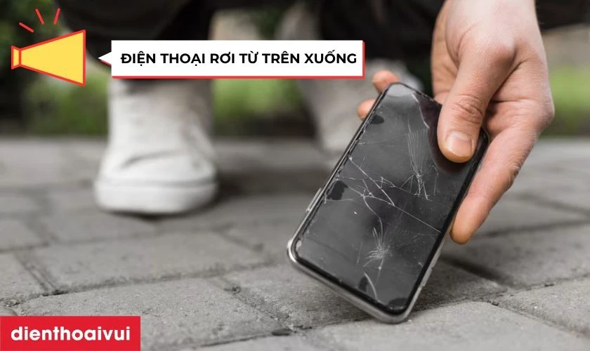 Làm rơi điện thoại dễ khiến kính bị nứt