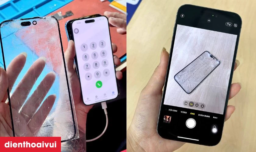 Dịch vụ thay ép kính iPhone 16 chính hãng