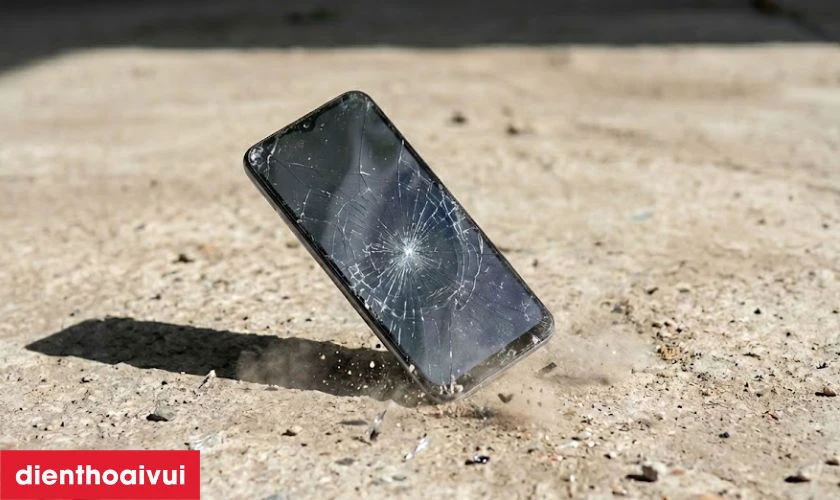 Rơi từ tr&ecirc;n cao l&agrave;m mặt k&iacute;nh Itel L6502 bị hư hỏng