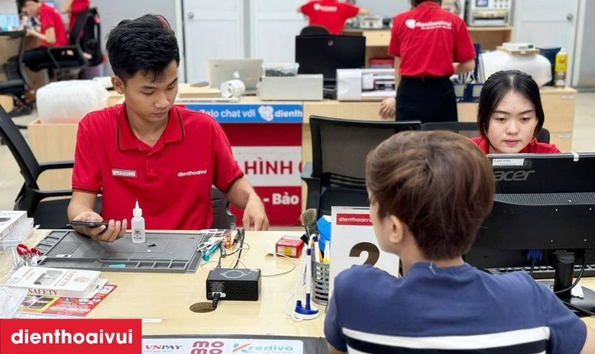 Quy trình thay ép kính OPPO A16k minh bạch lấy liền tại Điện Thoại Vui