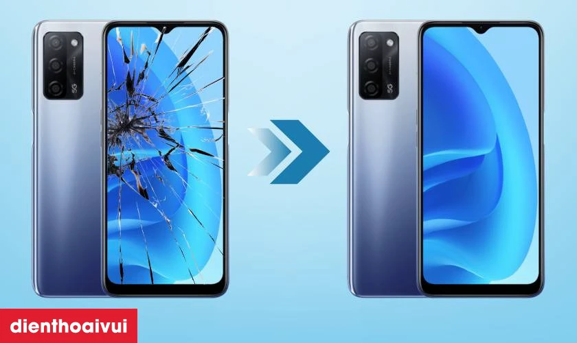 Thay &eacute;p k&iacute;nh Oppo A53S 5G