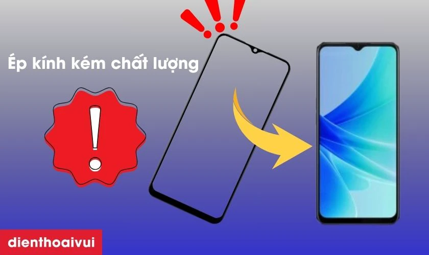 OPPO A57 từng được thay k&iacute;nh k&eacute;m chất lượng n&ecirc;n dễ vỡ