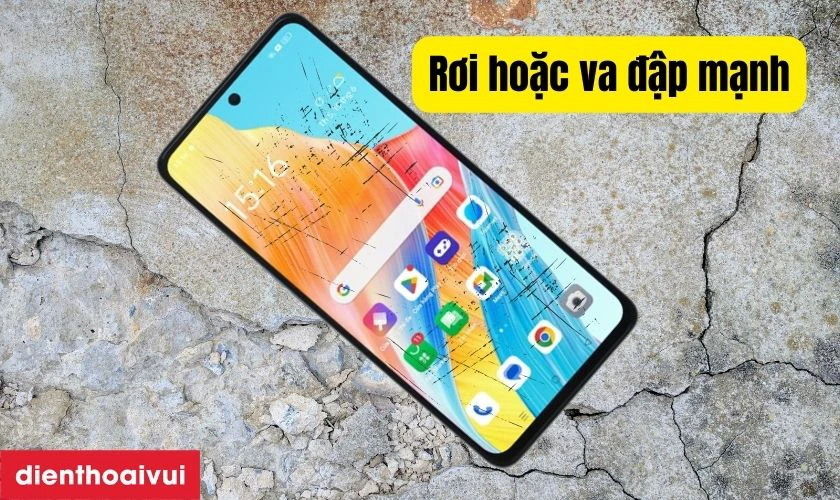 Nguyên nhân tại sao điện thoại OPPO A98 dễ bị nứt vỡ mặt kính
