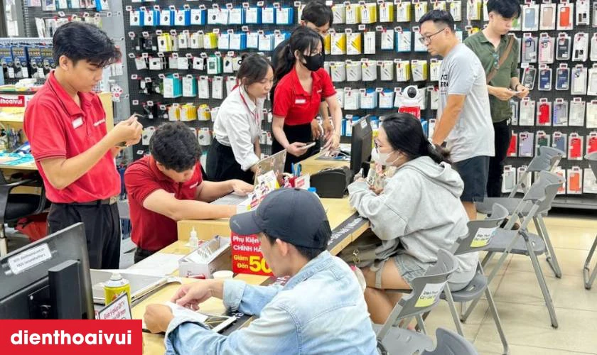 Quy tr&igrave;nh thay &eacute;p k&iacute;nh OPPO Reno 4Z 5G chuy&ecirc;n nghiệp tại Điện Thoại Vui