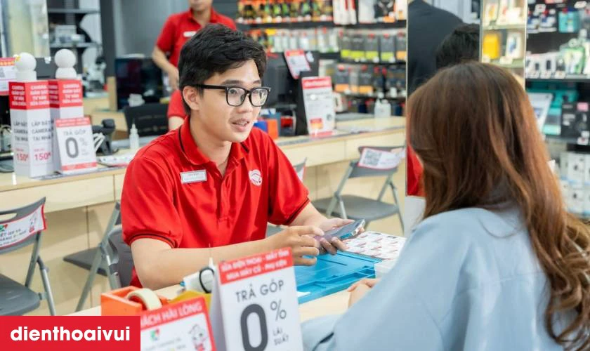 Quy trình ép kính Realme 14 Pro chuyên nghiệp lấy liền tại Điện Thoại Vui