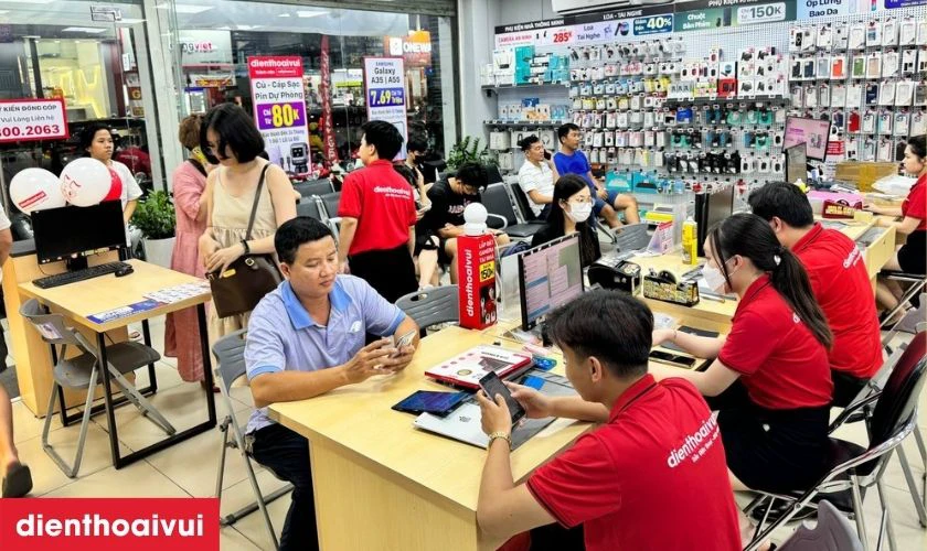 Quy trình thay ép kính Realme 6i minh bạch lấy liền tại Điện Thoại Vui