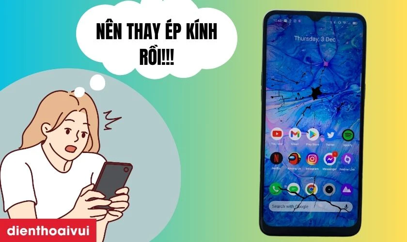 Khi nào bạn cần thay ép kính Realme 6i?