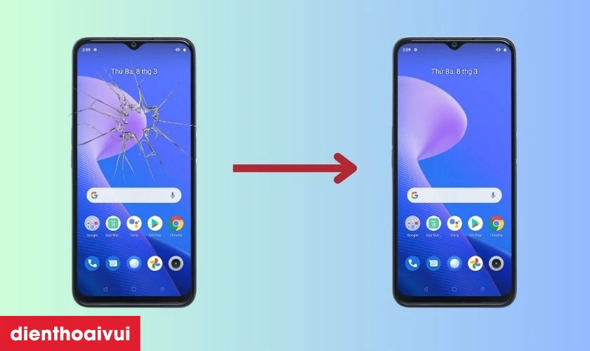 Thay ép kính Realme C35 là gì