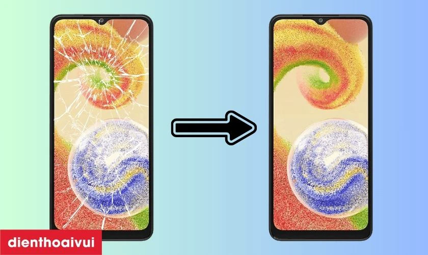 Thay ép kính Samsung Galaxy A04 là gì?