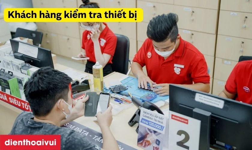 Quy trình thay ép kính Samsung Galaxy M12 chính hãng tại Điện Thoại Vui