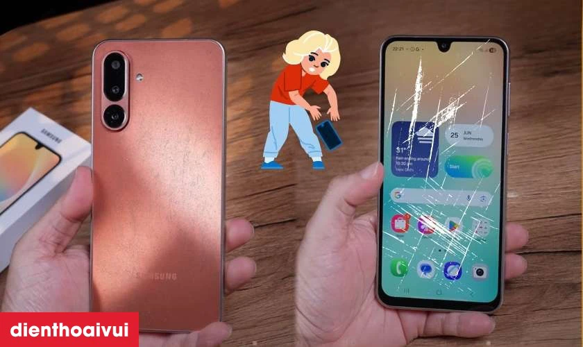 Nguyên nhân mặt kính Samsung Galaxy M36 bị hư hỏng