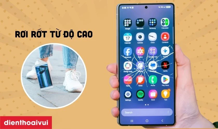 Nguyên nhân tại sao điện thoại Samsung Galaxy S25 dễ bị nứt vỡ mặt kính