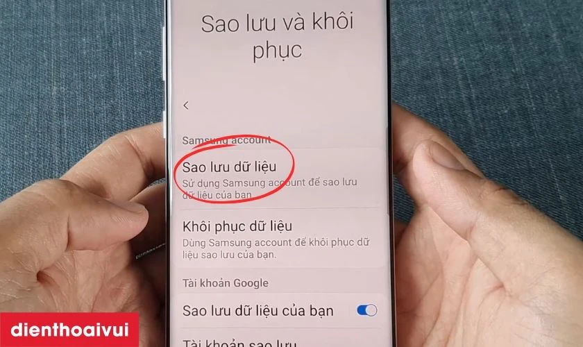 Sao lưu dữ liệu trước khi sửa chữa