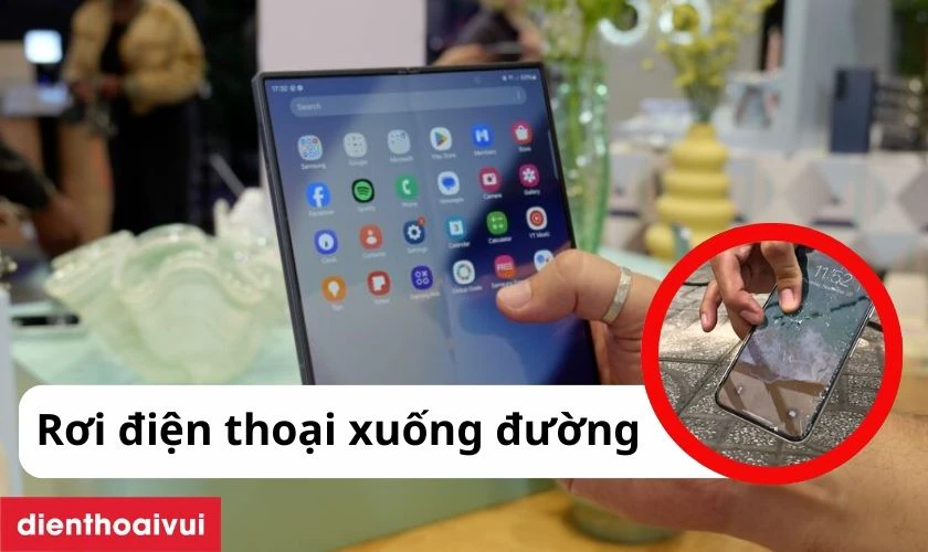 Trường hợp cần thay &eacute;p k&iacute;nh Samsung Galaxy Z Fold 7 - Mặt trong?