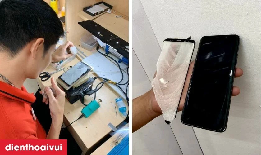 Quy trình thay ép kính điện thoại Xiaomi chuyên nghiệp, minh bạch, lấy liền tại Điện Thoại Vui