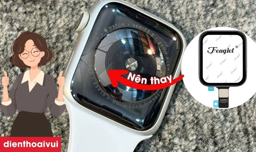 Có nên thay kính cảm ứng Apple Watch Series 4 hãng Feaglet không?