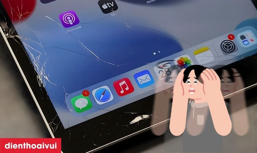 C&aacute;c dấu hiệu nhận biết cần thay k&iacute;nh cảm ứng iPad Gen 9 10.2 2021