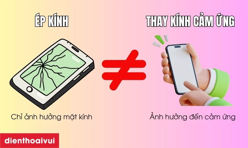 Ép kính và thay kính cảm ứng có gì khác nhau?