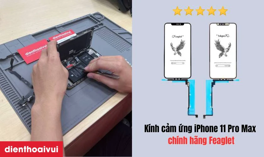 Thay kính cảm ứng iPhone 11 Pro Max chính hãng Feaglet là gì