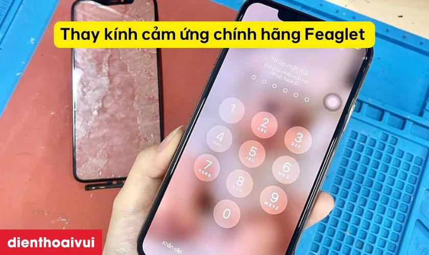 Thay kính cảm ứng iPhone 12 Pro Max chính hãng Feaglet là gì