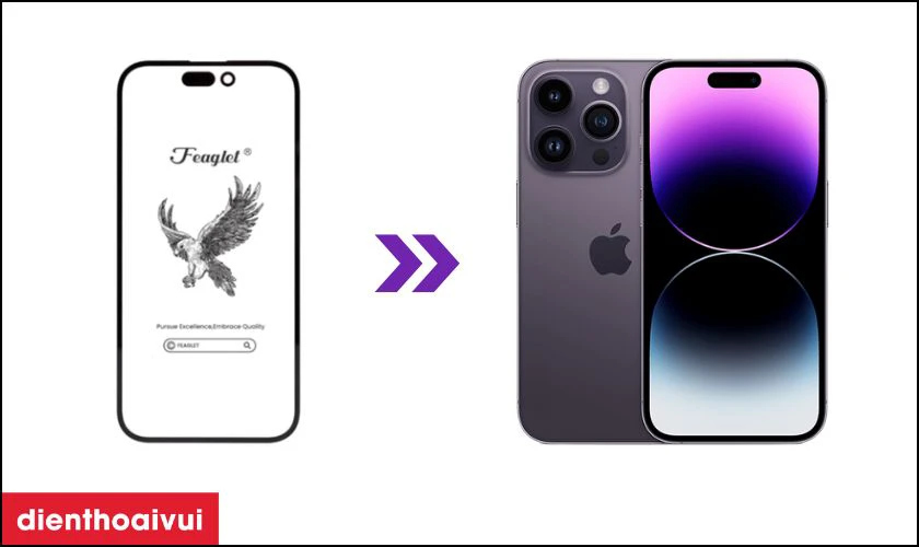 Quy trình thay kính cảm ứng iPhone 14 Pro hãng Feaglet tại Điện Thoại Vui