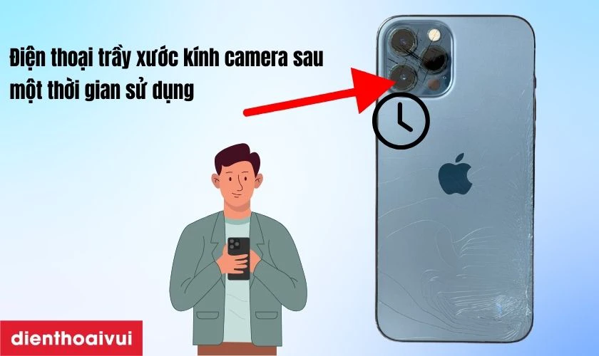 Kính camera bị lão hóa, dễ nứt