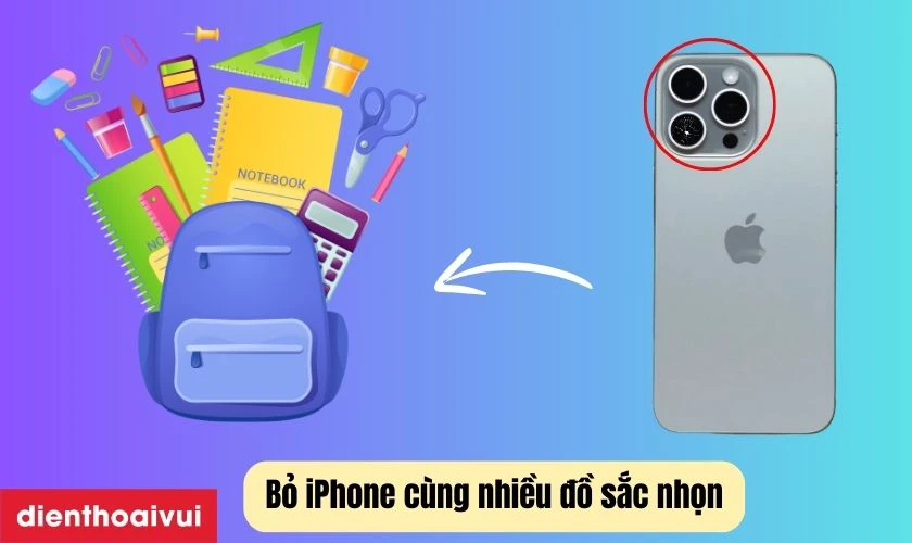 Áp lực từ bên ngoài có thể làm nứt kính camera