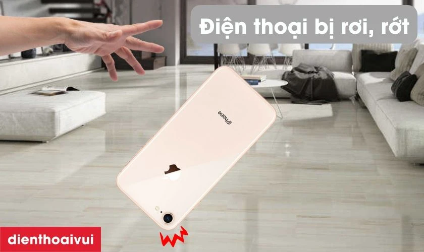 iPhone 8 bị rơi rớt hoặc va đập mạnh