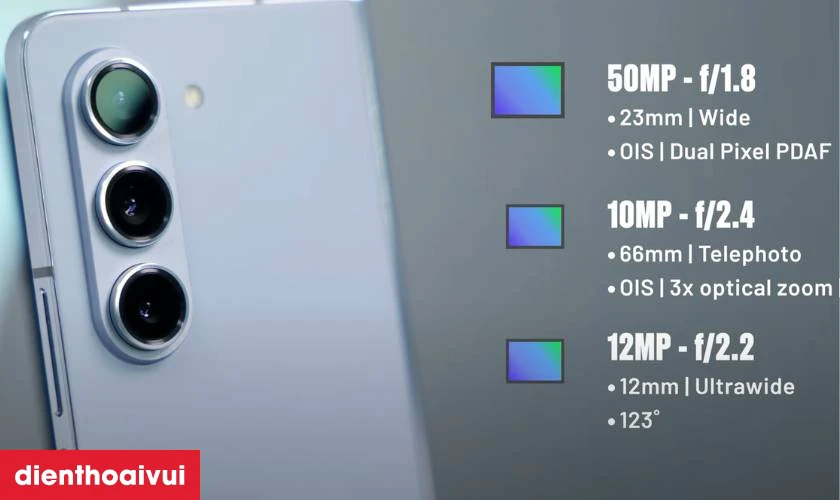 Tổng quan camera sau Samsung Galaxy Z Fold 5