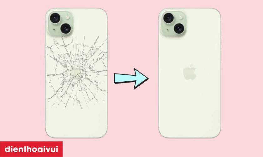 Thay kính lưng iPhone 15 Plus chính hãng Aries là gì?