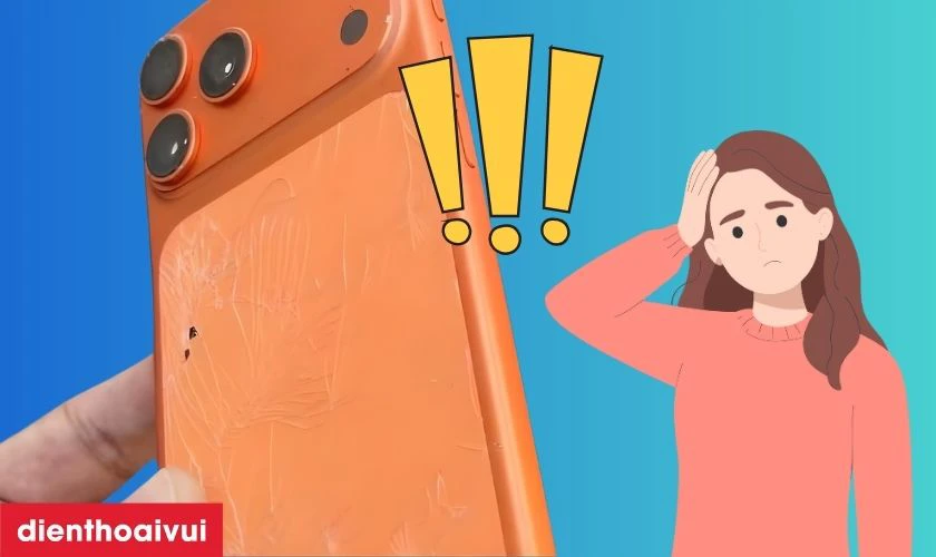 Dấu hiệu nhận biết k&iacute;nh lưng iPhone 17 Pro Max cần thay