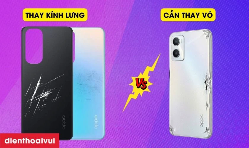 Khi n&agrave;o thay k&iacute;nh lưng v&agrave; khi n&agrave;o thay nguy&ecirc;n bộ vỏ Oppo A96?