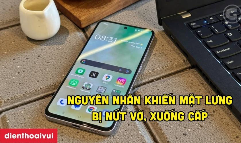 Nguyên nhân khiến mặt lưng Oppo Reno 12F bị nứt vỡ, xuống cấp