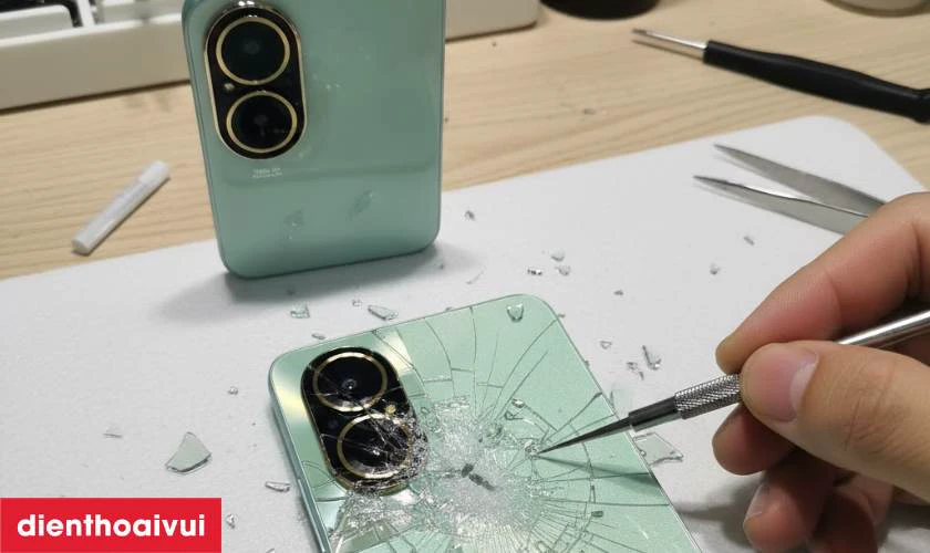 Nguy&ecirc;n nh&acirc;n khiến mặt lưng Realme C67 bị nứt vỡ, xuống cấp