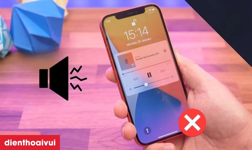 Âm thanh nhỏ, không đều là dấu hiệu hư hỏng loa ngoài iPhone 14 cần được thay mới
