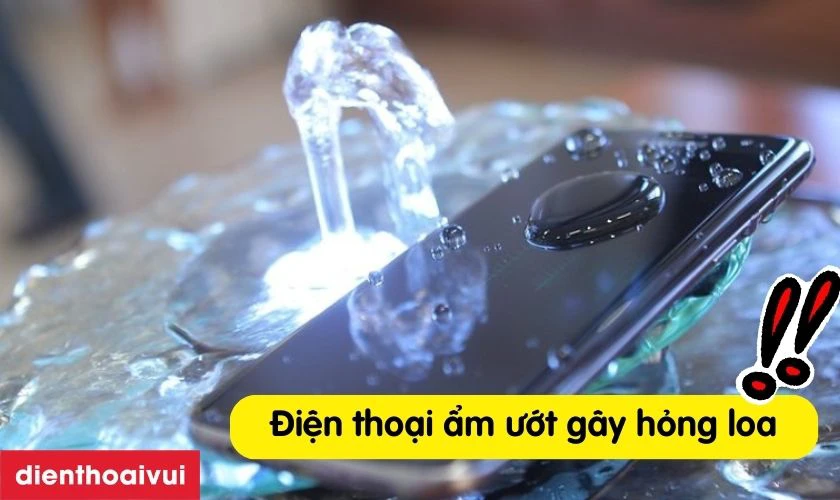 Thấm nước khiến loa ngo&agrave;i Oppo A58 bị r&egrave;, hỏng