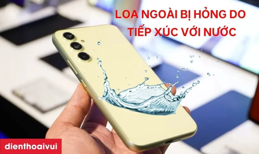 Loa ngoài của Samsung Galaxy A54 có thể bị hỏng do tiếp xúc trực tiếp với nước