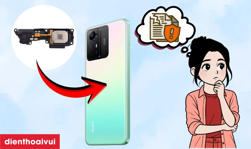 Thay loa ngo&agrave;i Xiaomi Redmi Note 12S c&oacute; ảnh hưởng g&igrave; đến dữ liệu kh&ocirc;ng?