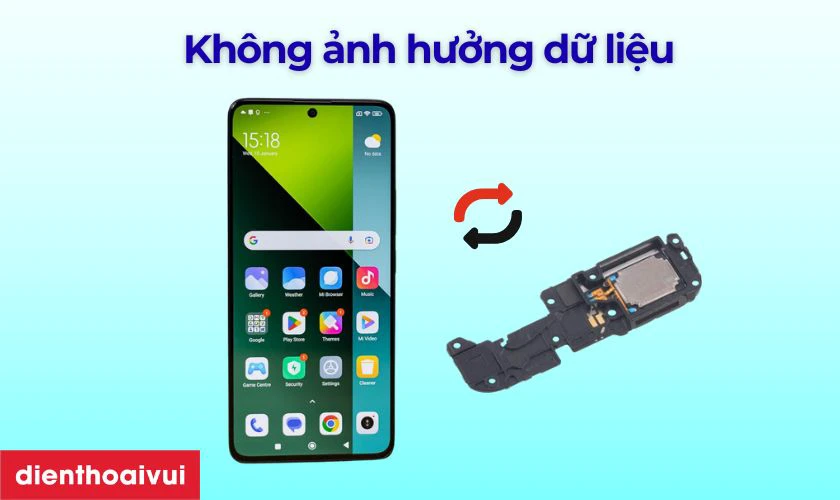 Thay loa ngo&agrave;i Redmi Note 13 Pro 5G c&oacute; ảnh hưởng g&igrave; đến dữ liệu kh&ocirc;ng?