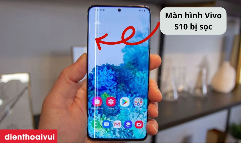 Màn hình Vivo S10 bị chảy mực, sọc ngang, sọc dọc